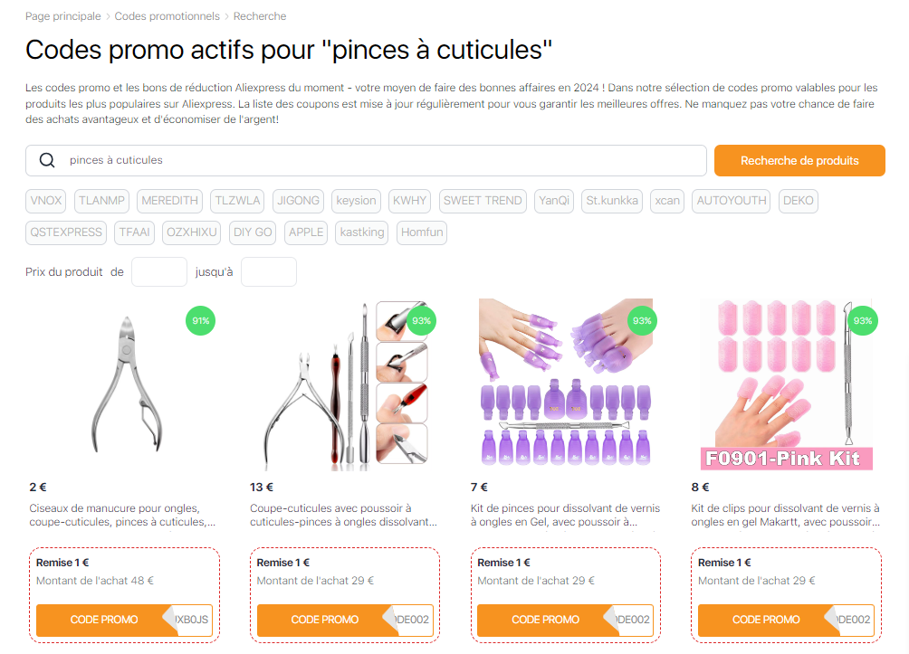 pinces à cuticules AliExpress