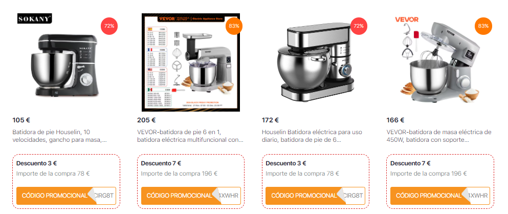 Batidora planetaria Cupones AliExpress