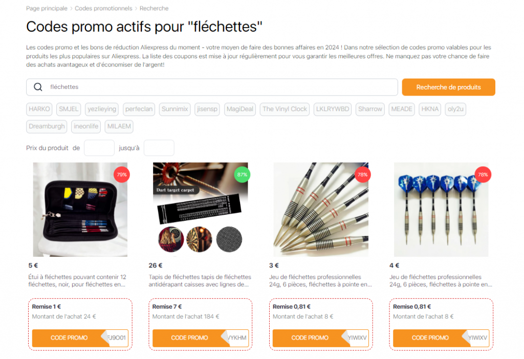 Comment jouer aux fléchettes - codes promo AliExpress