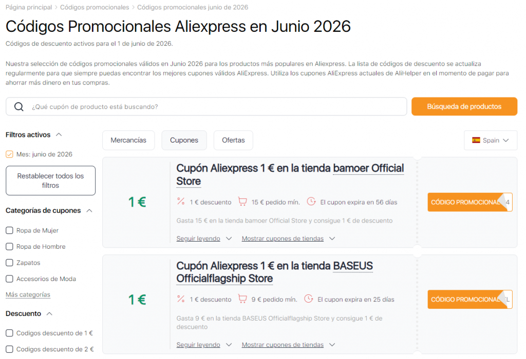 Rebajas en Aliexpress Junio cupones