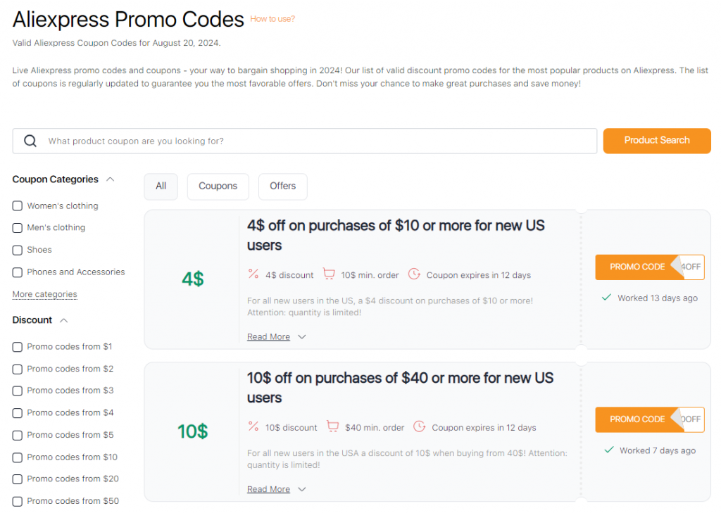 How to get Aliexpress promo code