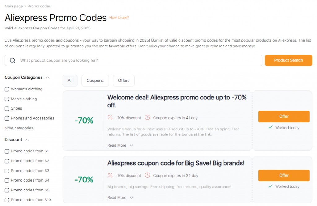 Sales Aliexpress May