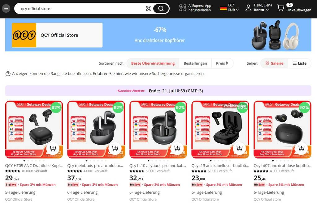 Wie Sie einen Verkäufer auf Aliexpress finden