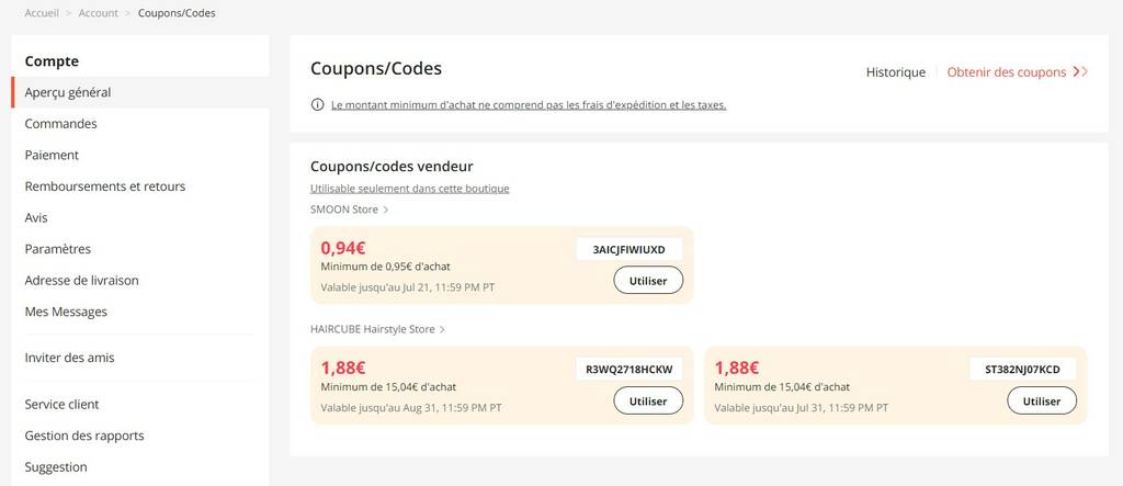 Comment trouver un magasin sur Aliexpress par coupons