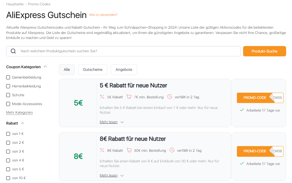 Wie Aliexpress-Gutscheine funktionieren