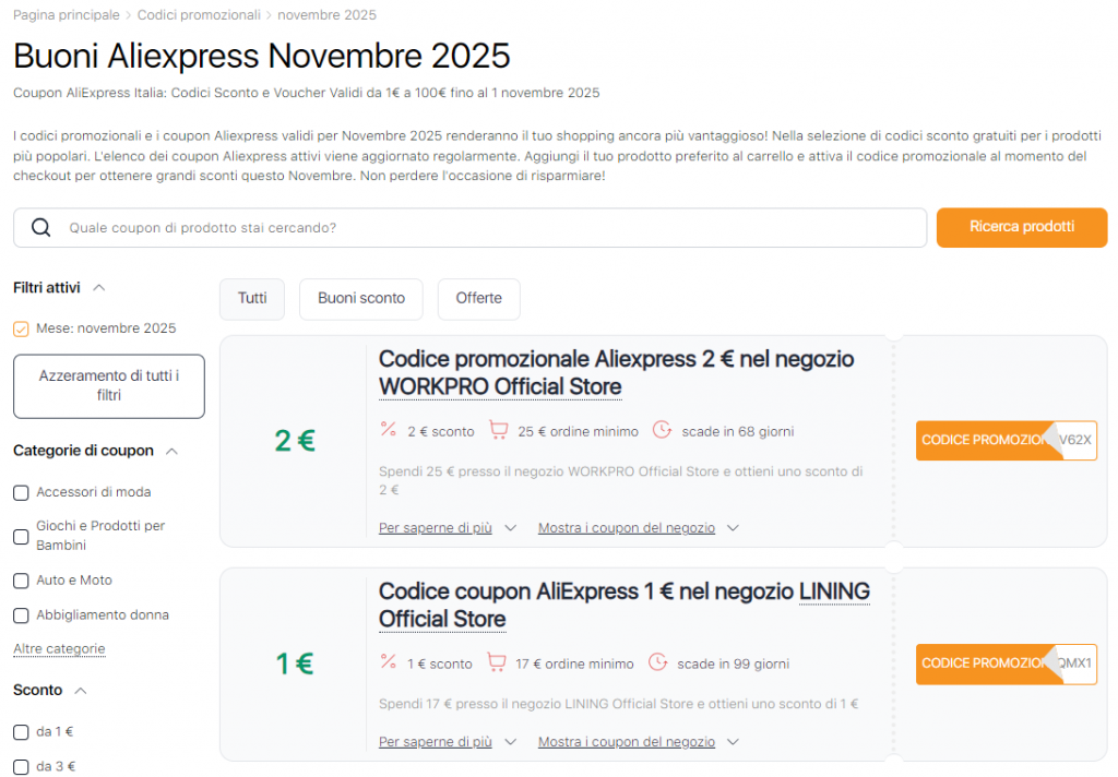 Saldi dell'11.11 AliExpress buoni
