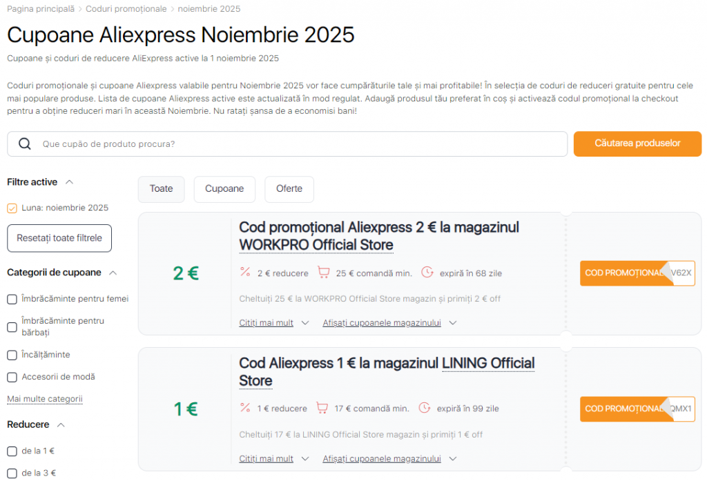 Vânzarea 11.11 AliExpress cupoane