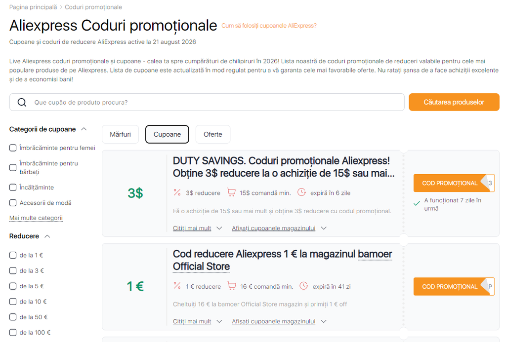Black Friday pe AliExpress Coduri promoționale