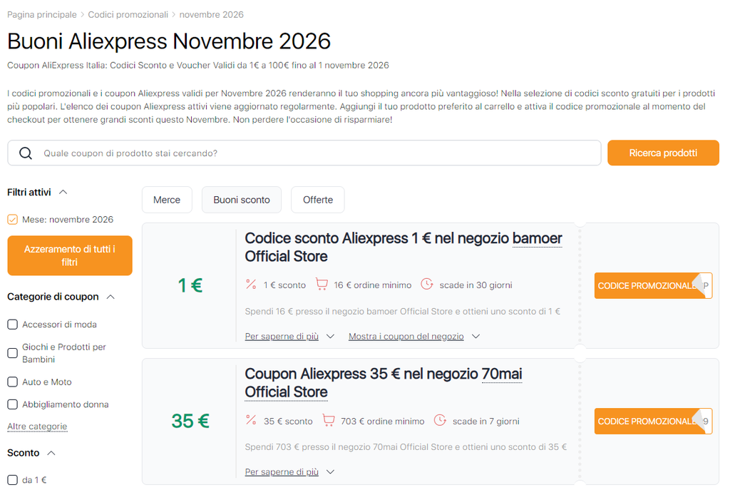 Saldi dell'11.11 AliExpress buoni