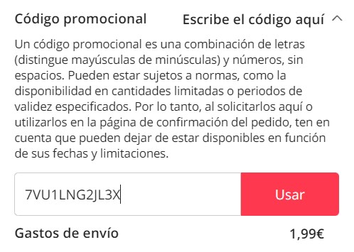 Cómo funcionan los cupones de Aliexpress página