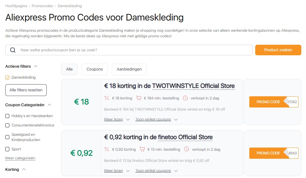 Hoe Aliexpress coupons werken