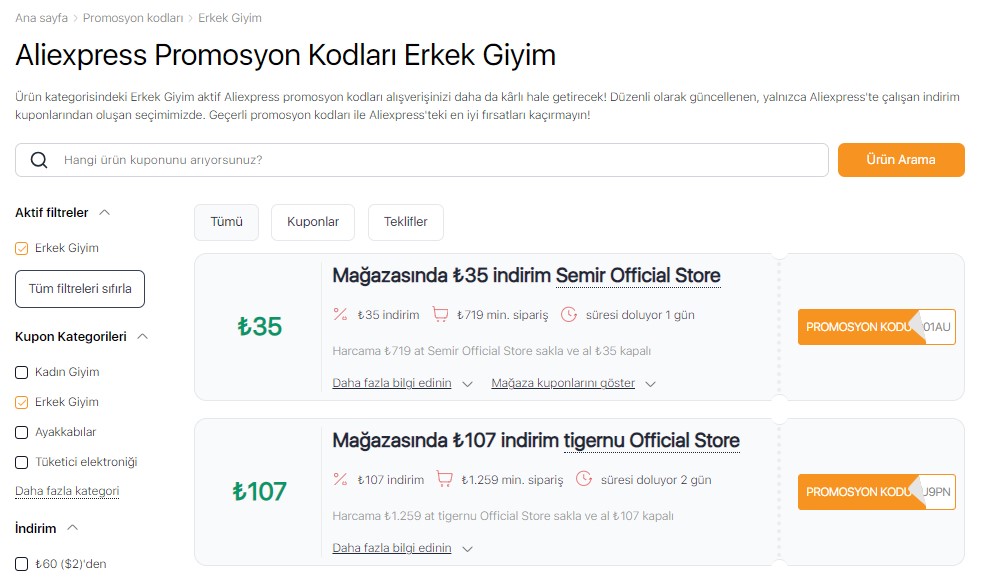 Aliexpress kuponları nasıl çalışır