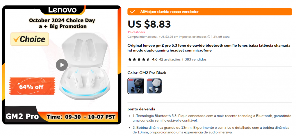 Lenovo - melhores fones de ouvido no Aliexpress