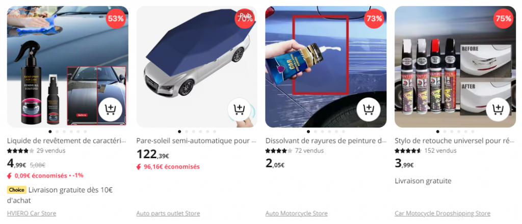 que commander sur Aliexpress - automobiles