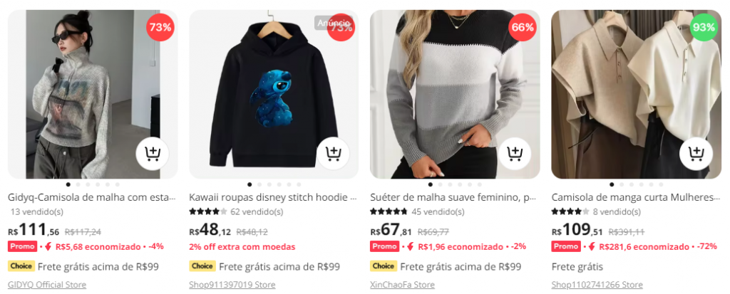 que pedir no Aliexpress - roupas