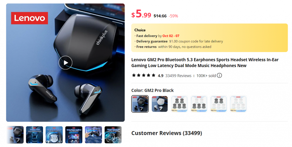 Lenovo - best headphones on Aliexpress