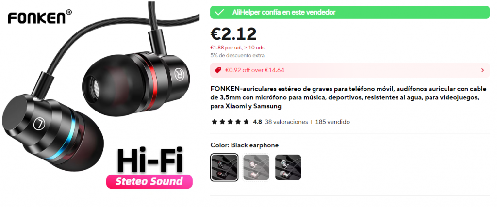 FONKEN - mejores auriculares en Aliexpress