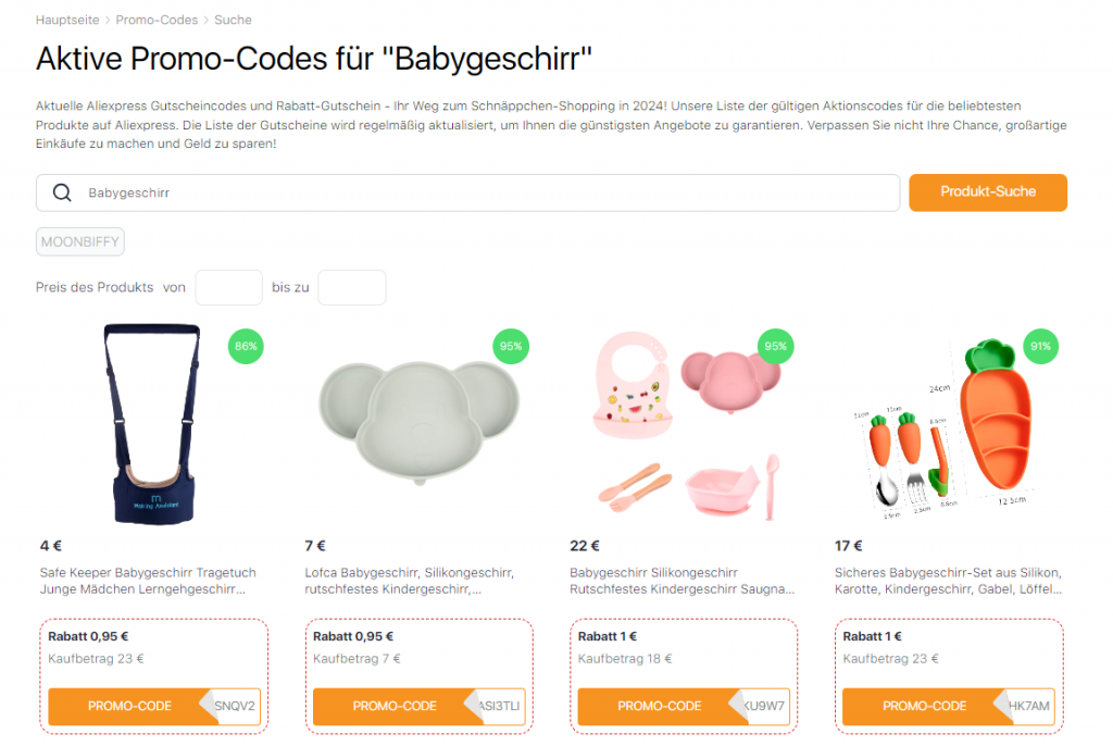 Babygeschirr Aliexpress Promo Codes