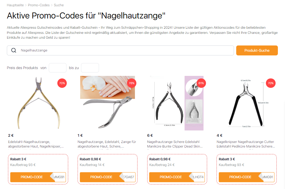 Nagelhautzangen AliExpress