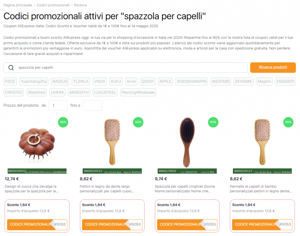 Come pulire i pettini - Codici promozionali Aliexpress
