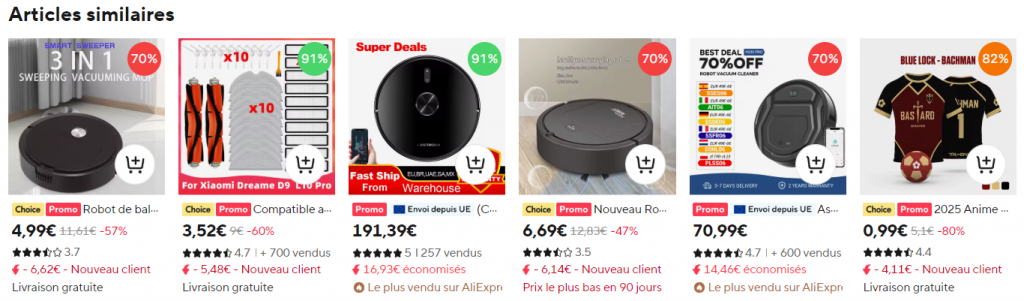 Comment trouver des produits similaires sur Aliexpress