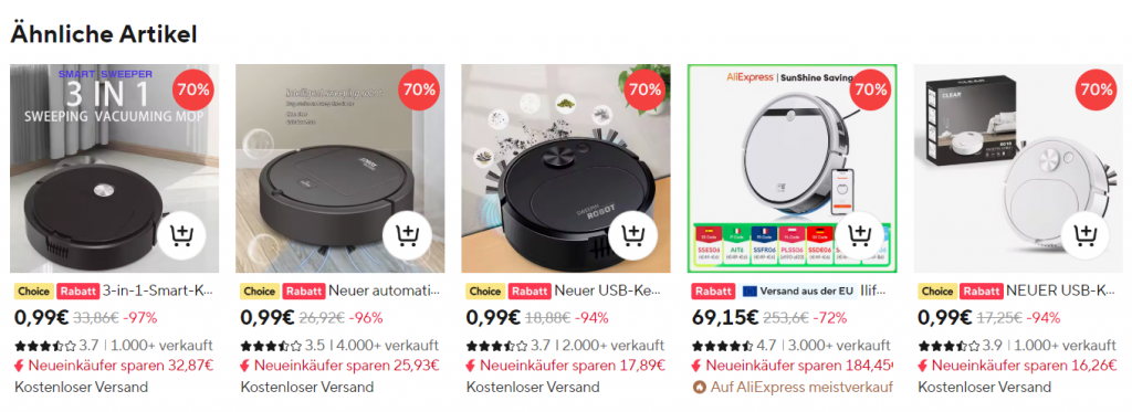 So finden Sie ähnliche Produkte auf Aliexpress