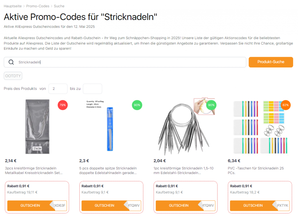 Arten des Strickens mit Stricknadeln - Aliexpress Promo-Codes
