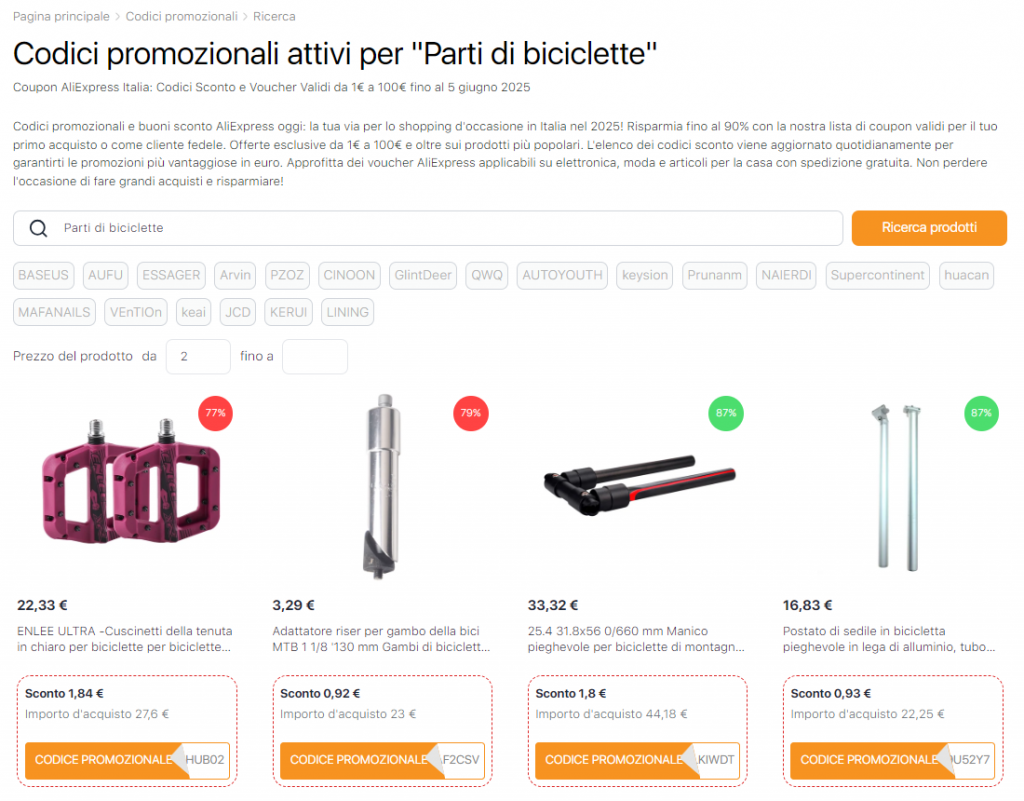 Codici promozionali AliExpress per parti di biciclette Riparare la bicicletta da soli: cosa serve