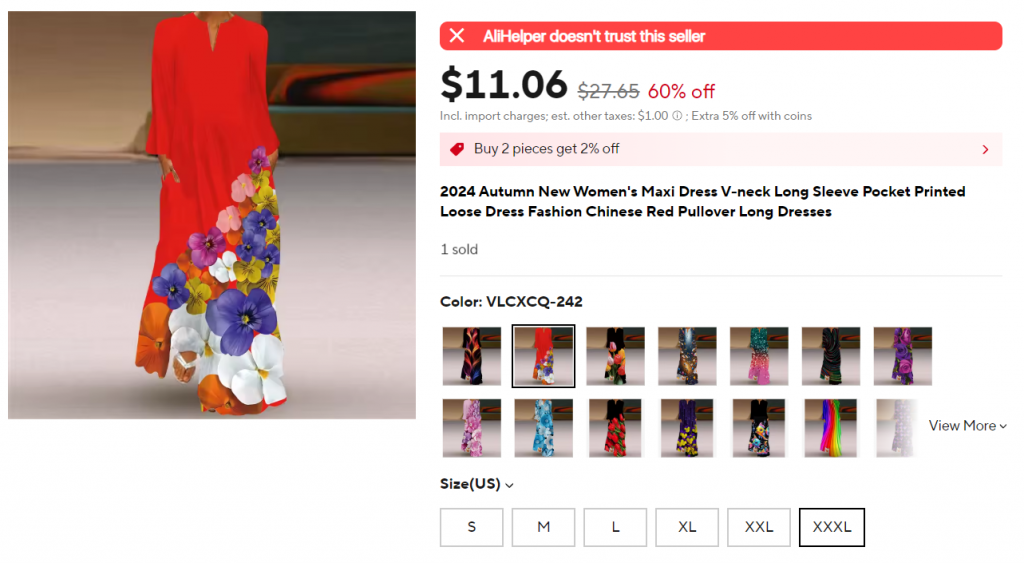 Find clothes on Aliexpress