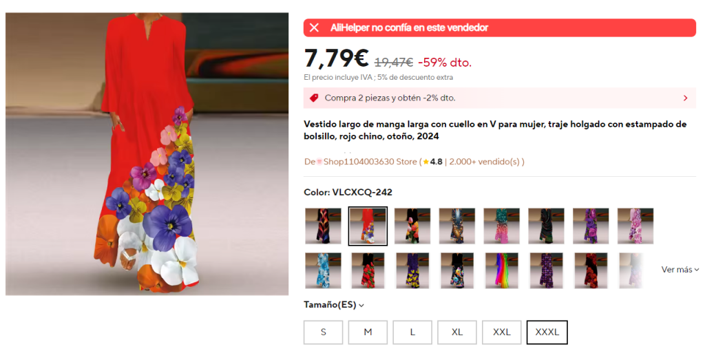 Encontrar ropa en Aliexpress