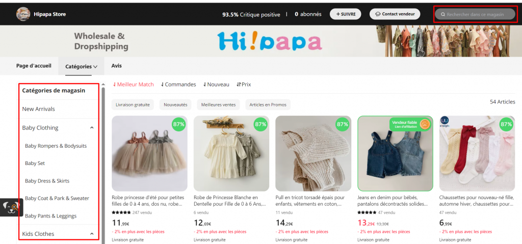 Comment trouver des vêtements pour enfants sur Aliexpress