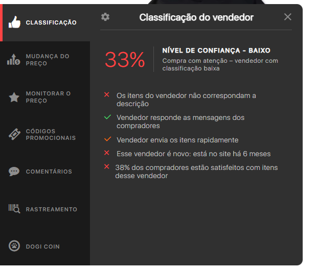 Encontrar roupas no Aliexpress