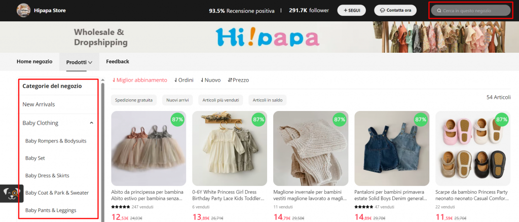 Come trovare abbigliamento per babini su Aliexpress