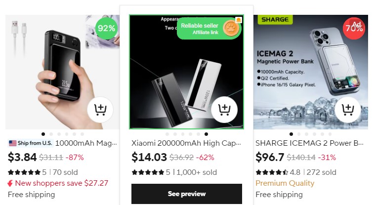 DOGI bonuses on AliExpress