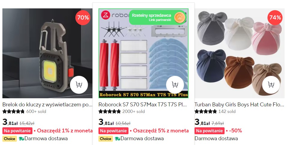 Bonusy od AliExpress