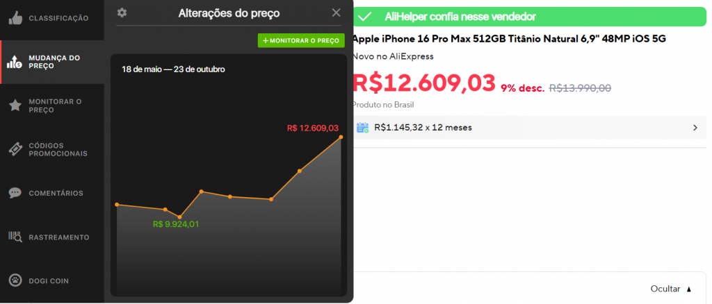 Descontos na promoção 11.11 da AliExpress