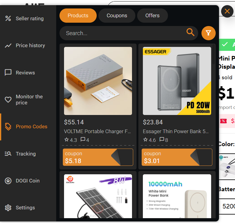 find Aliexpress coupons with AI
