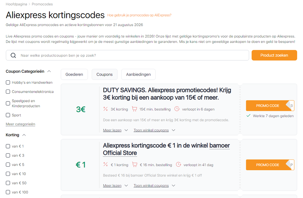Black Friday op AliExpress promotiecodes
