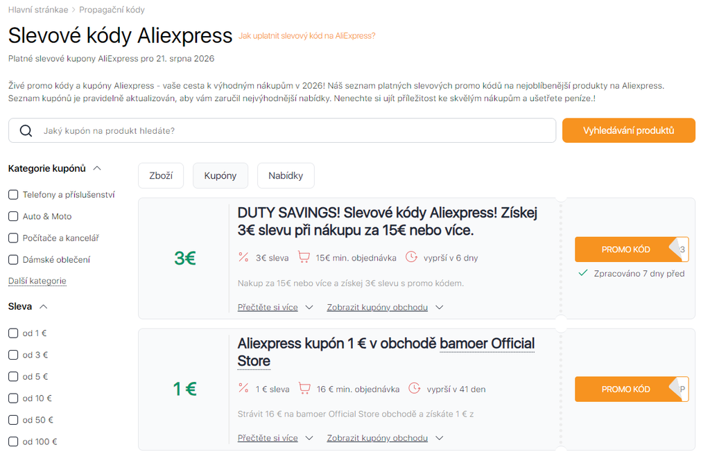 Black Friday na AliExpressu kupóny