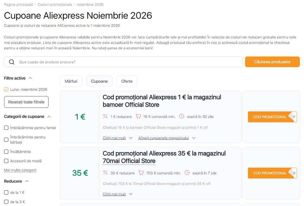 11.11 pe AliExpress cupoane