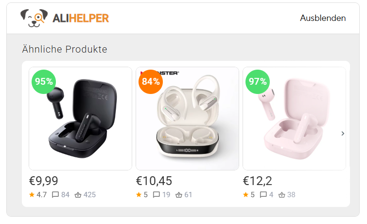 Liste ähnlicher Produkte