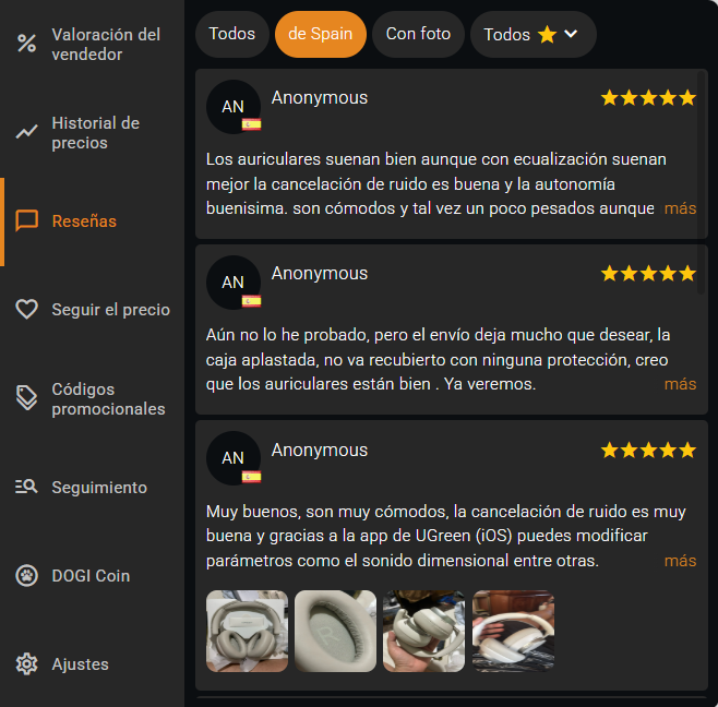 Ver opiniones fácilmente