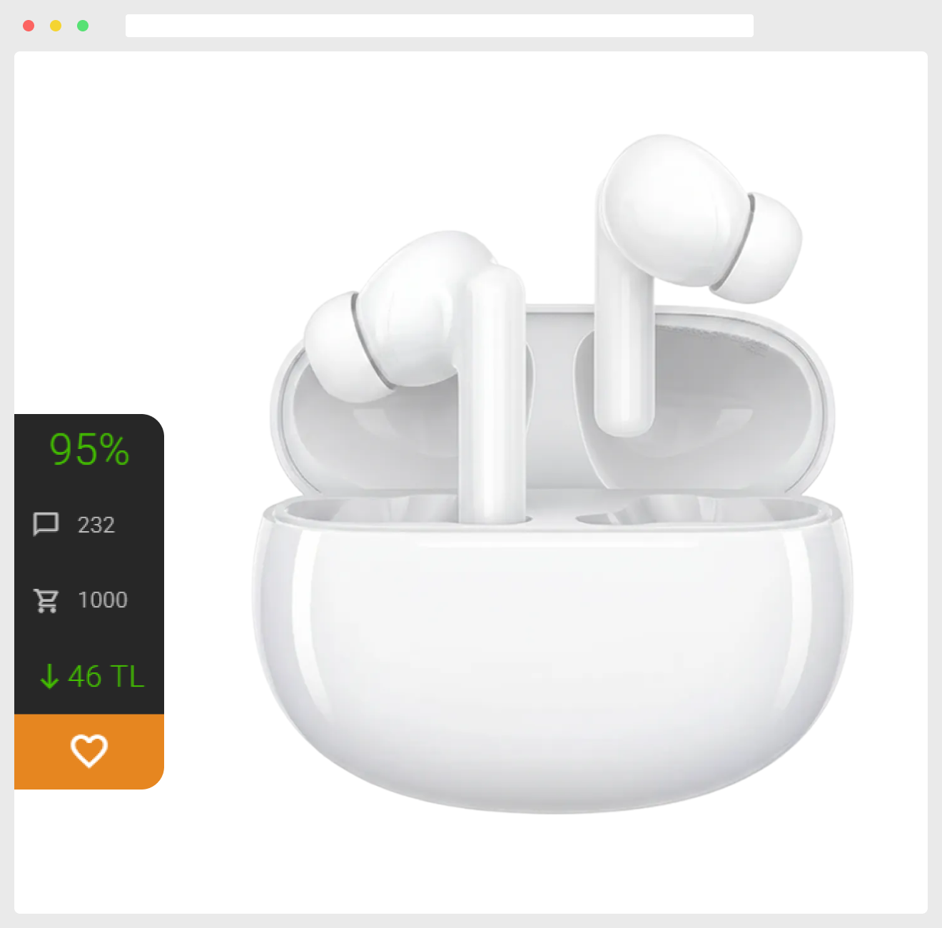 Ürün sayfasında Aliexpress mağaza değerlendirmesi