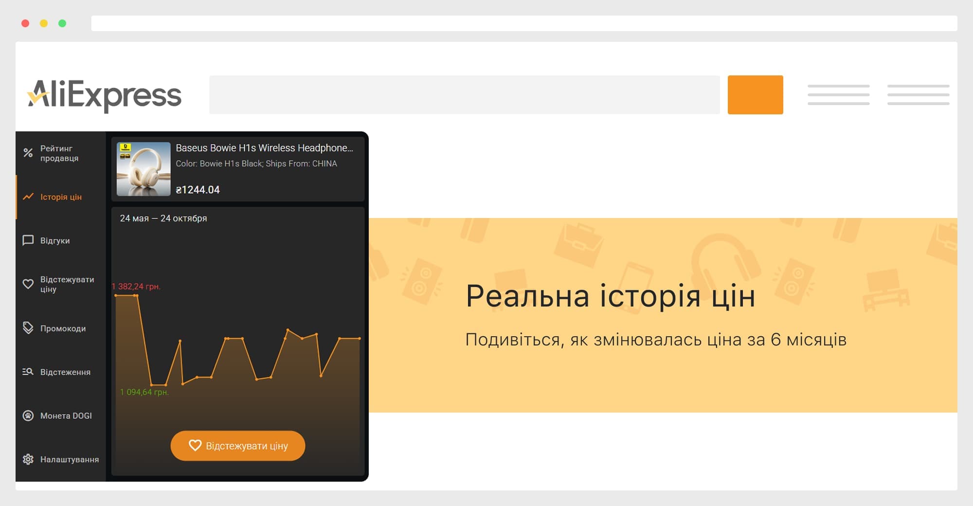 Історія зміни ціни